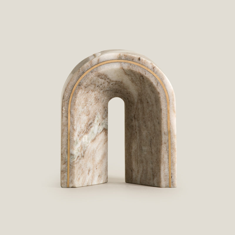 Rufus White & Beige Arch Decor