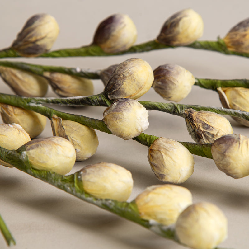 Yellow & Purple Berry Branch Faux Flower
