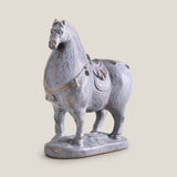 Sovereign Stallion Grey & Gold Horse Sculpture L