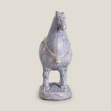 Sovereign Stallion Grey & Gold Horse Sculpture L