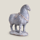Sovereign Stallion Grey & Gold Horse Sculpture L