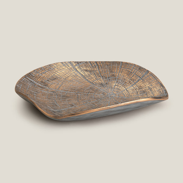 Woodline Grey & Gold Platter