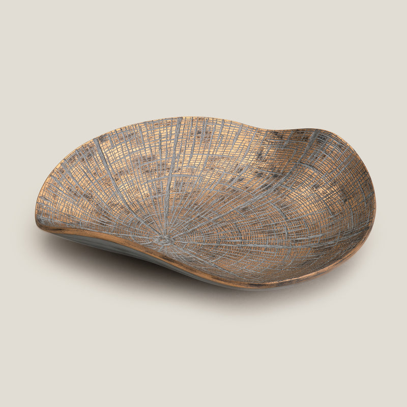 Woodline Grey & Gold Platter
