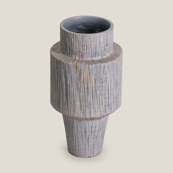 Woodline Grey & Gold Vase