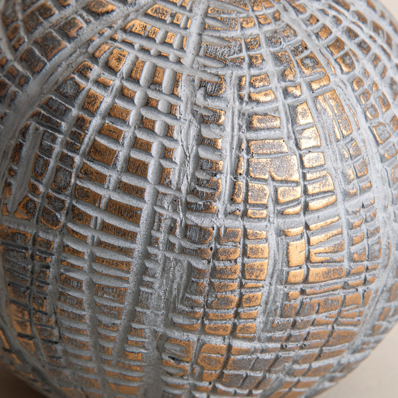 Woodline Grey & Gold Decor Ball L