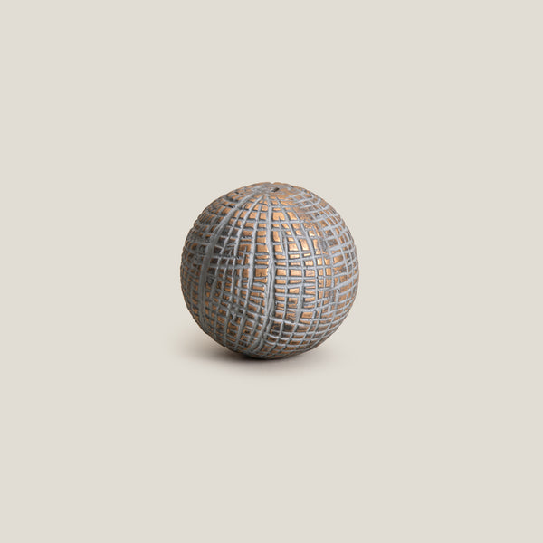 Woodline Grey & Gold Decor Ball S