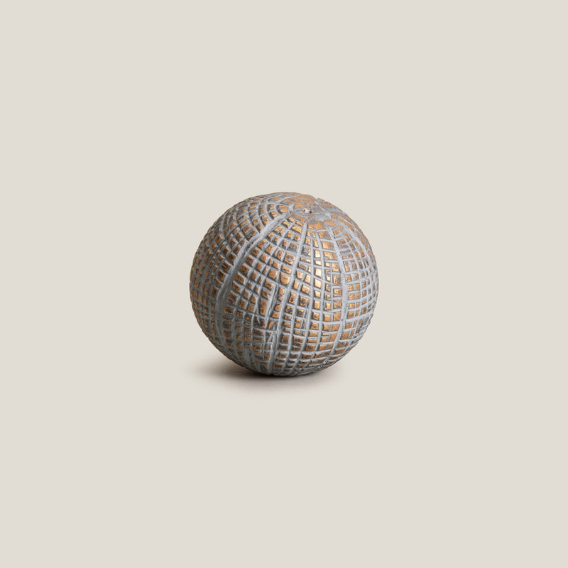 Woodline Grey & Gold Decor Ball S