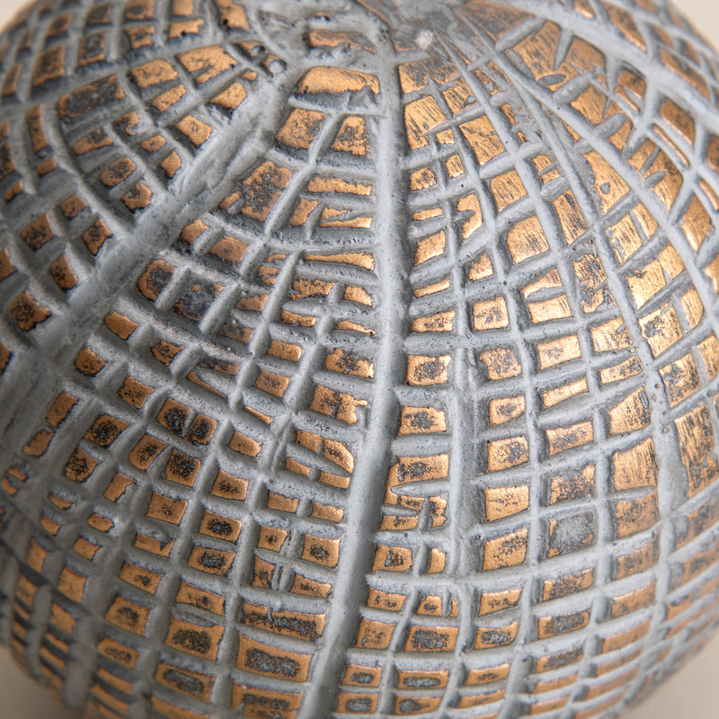 Woodline Grey & Gold Decor Ball S