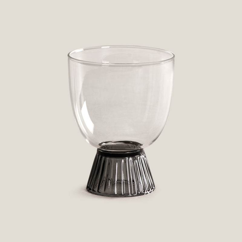 Buy Elegante Grey Glass Water Goblets Set of 4 Online – Address Home