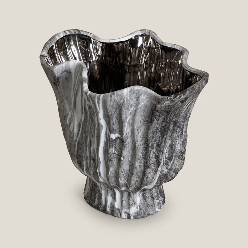 Marbella Grey & Silver Vase