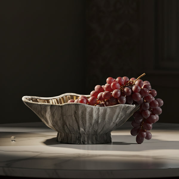 Marbella Grey & Gold Decor Bowl