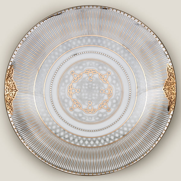 Medicci Gold & Platinum Round Platter