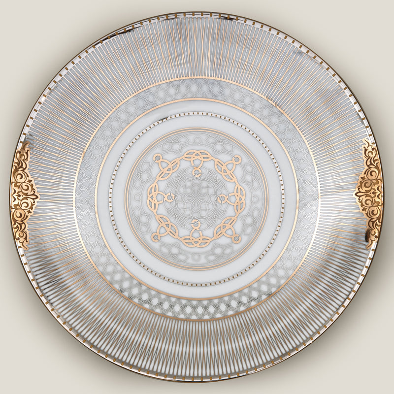 Medicci Gold & Platinum Round Platter
