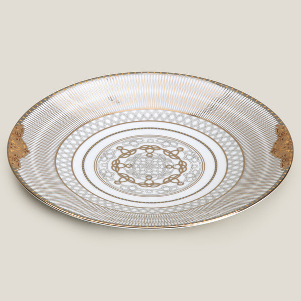 Medicci Gold & Platinum Round Platter
