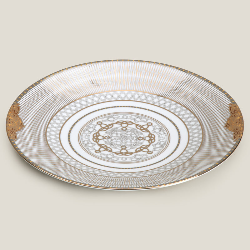 Medicci Gold & Platinum Round Platter