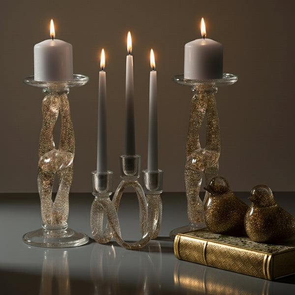 Sparkle Grey Candelabra