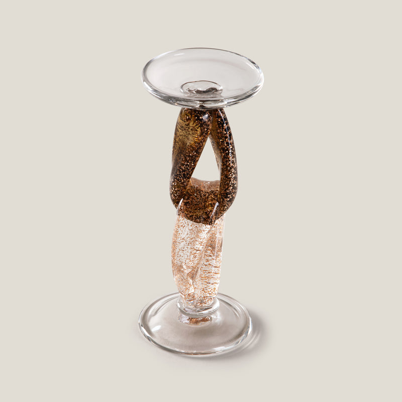 Sparkle Brown Candle Holder