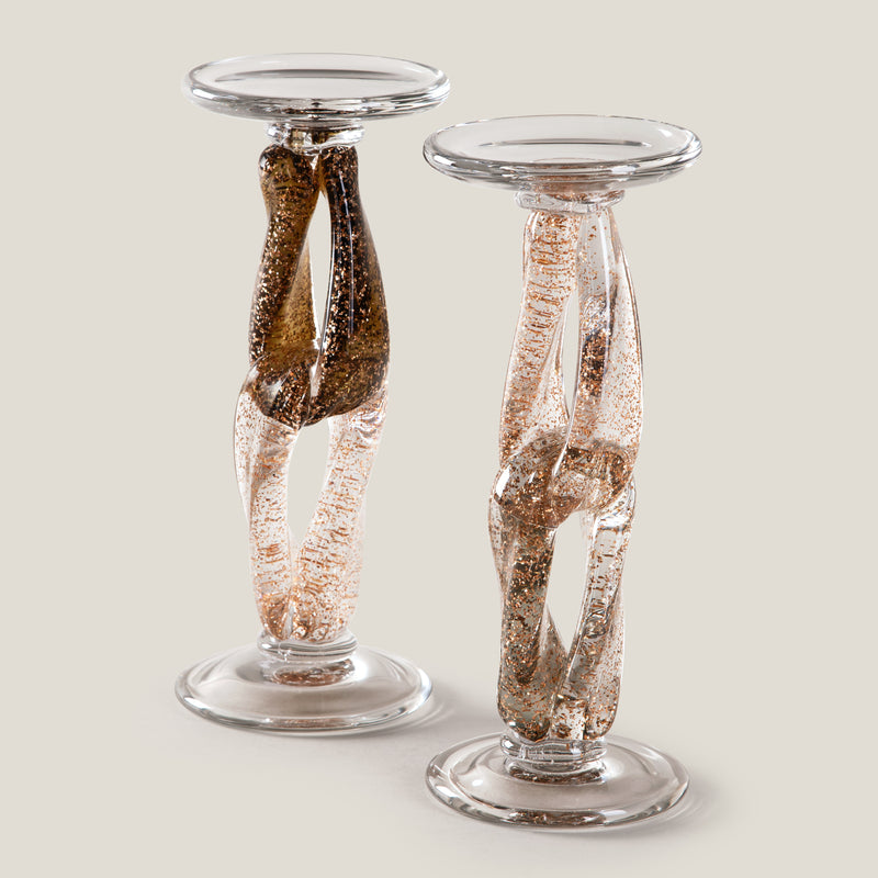 Sparkle Brown Candle Holder