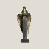 Phoenix Grey & Gold Bird Sculpture