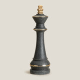 King Chesspiece Grey & Gold Decor