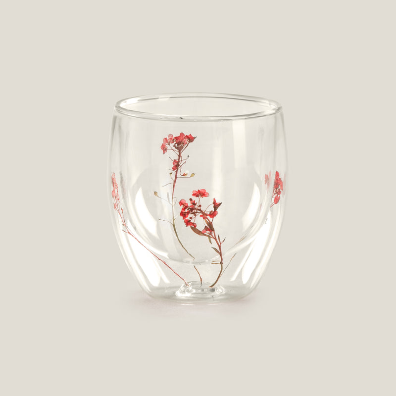 Botanic Bloom Red Glass Set of 4