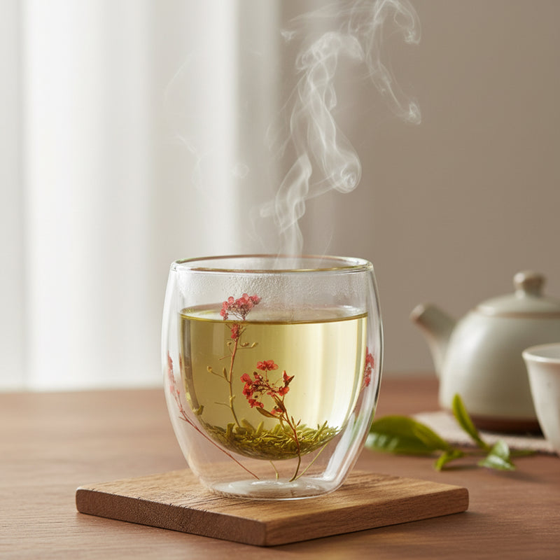 Botanic Bloom Red Glass Set of 4