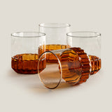 Vienna Amber Glass Set of 4