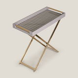 Eclair Grey & Gold Butler Tray