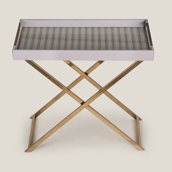 Eclair Grey & Gold Butler Tray