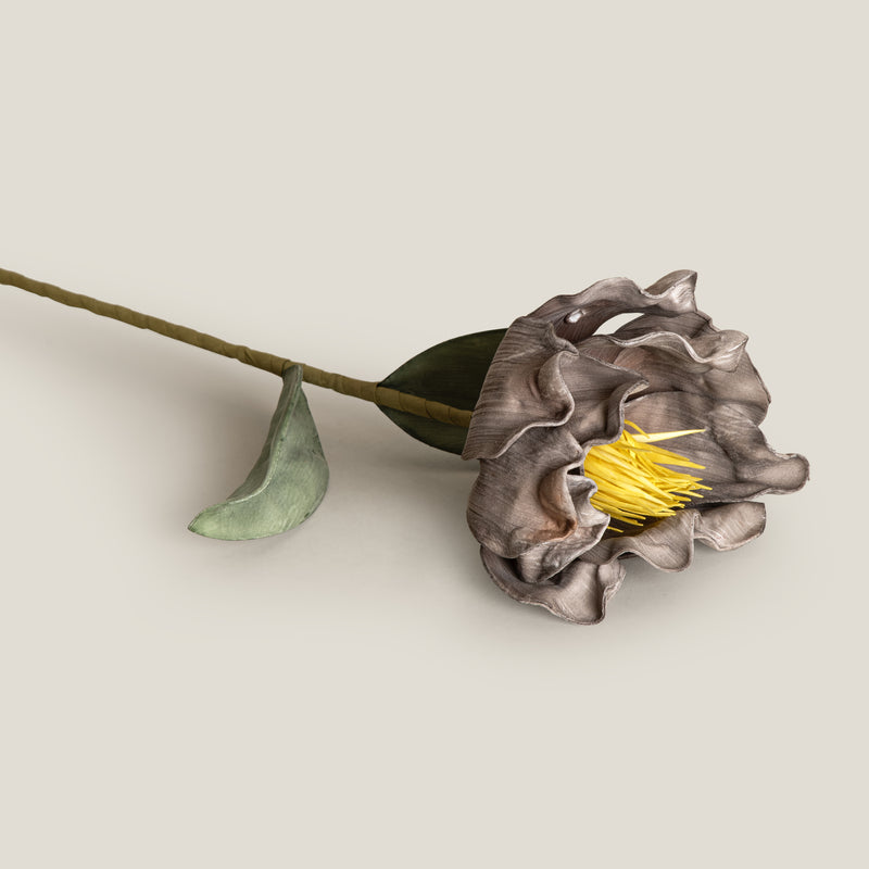 Grey & Yellow Daffodil Faux Flower