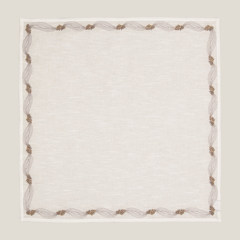 Orpah Off White Emb. Napkin Set of 4
