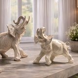 Imperial Elephant Off-White Sculpture