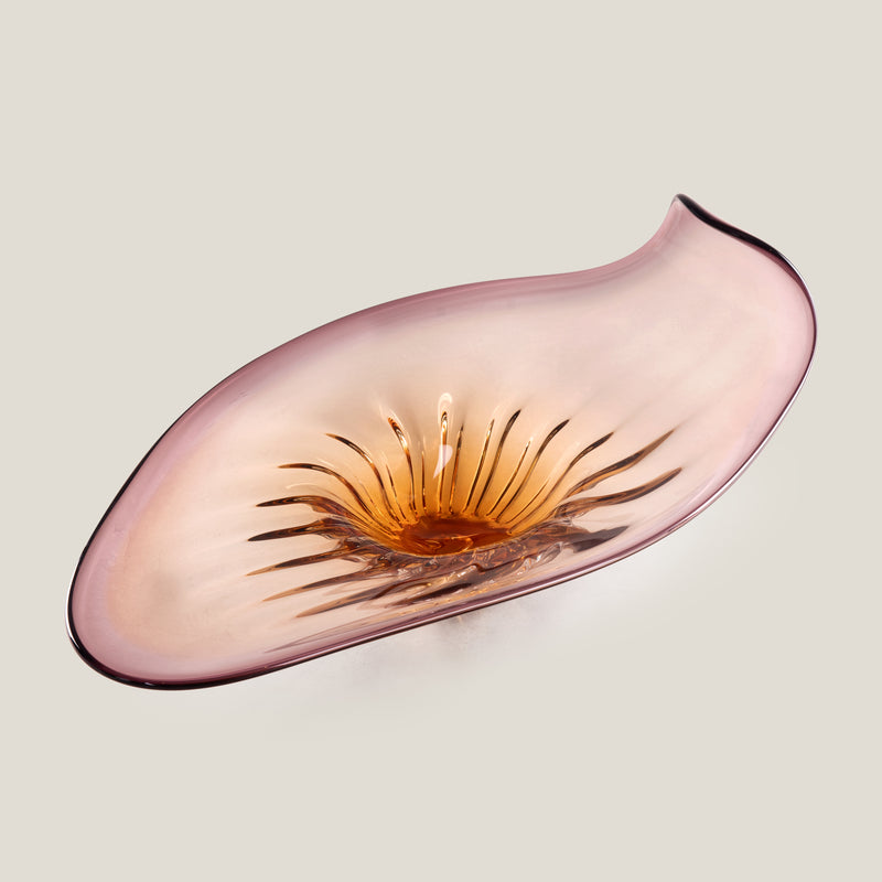 Wavelet Purple & Amber Decor Platter