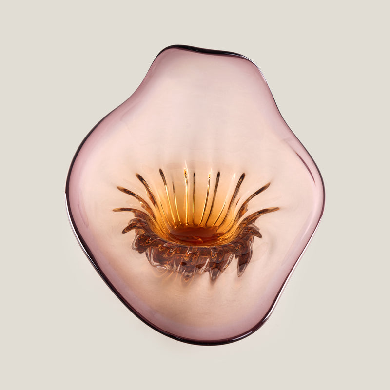 Wavelet Purple & Amber Decor Platter