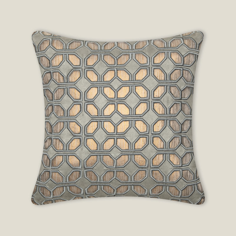 Buy Celeste Blue Cutwork Square Embroidered Cushion Cover Online ...