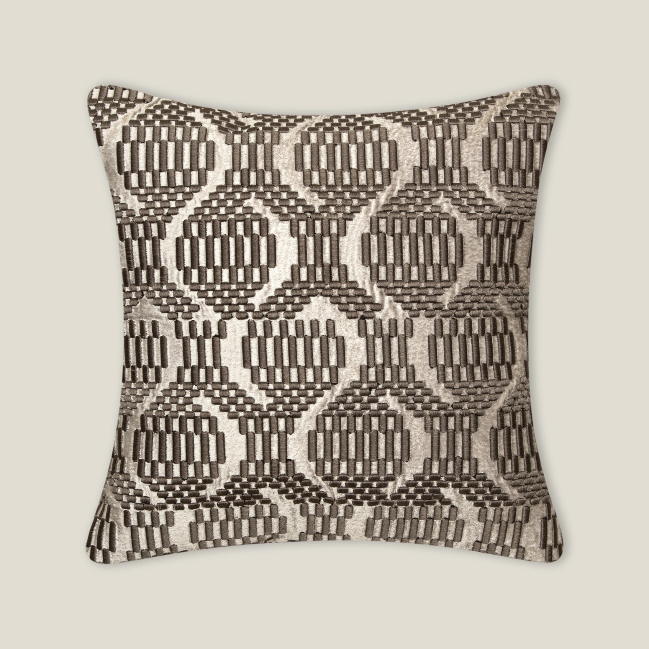 Buy Foam Dot Grey Embroidered Cushion Cover Online – Address Home