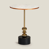 Crater White & Gold Side Table