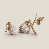 Custard Apple Grey & Gold Decor set of 2