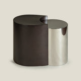 Duality Brown & Nickel Side Table