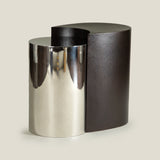Duality Brown & Nickel Side Table