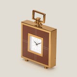 Brooklands Gold & Grey Table Clock