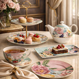 Florentine Multicolor Quarter  Plates Set of 4