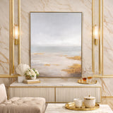 Horizon Green Framed Canvas