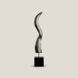 Asembo Antique Silver Horn Decor S