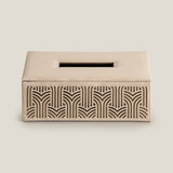 Aurum Beige & Gold Tissue Box