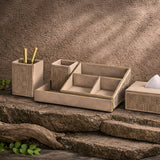 Aurum Beige & Gold Tissue Box