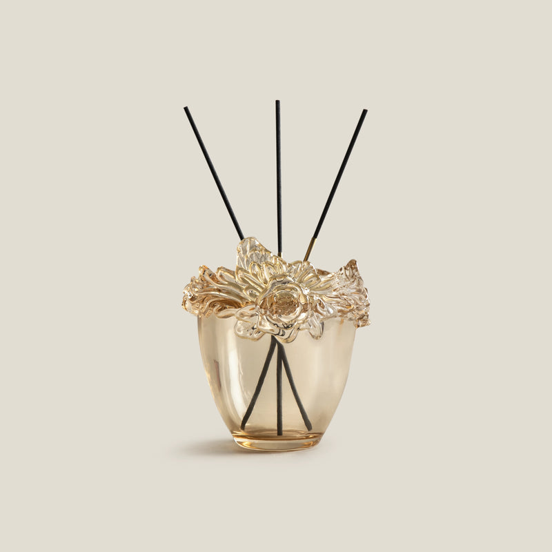 Buy Rosalie Amber Sculpted Glass Reed Diffuser Online – Address Home