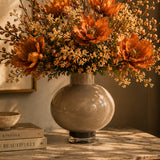 Orb Beige Glass Vase