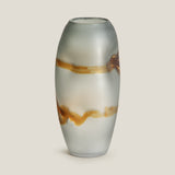 Stria Grey Glass Vase