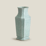 Ming Blue Embossed Vase